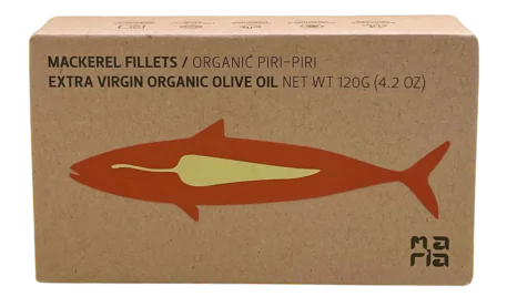 MACKEREL FILLETS IN ORGANIC piri piri EXTRA VIRGIN OLIVE OIL